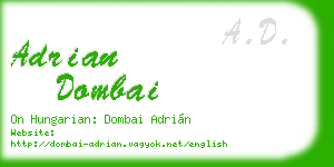 adrian dombai business card