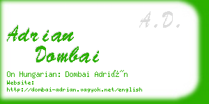 adrian dombai business card